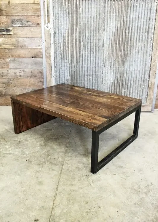 steel and wood square extra large table