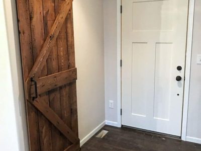 showcase dark wood rustic sliding barn door finishes