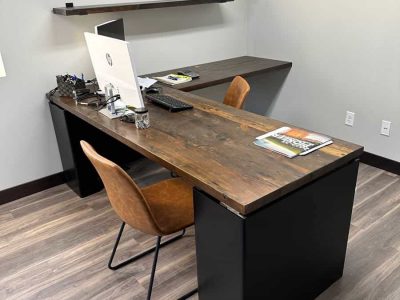 reclaimed-dark-walnut-wood-L-shaped-desk-for-HOME-office-WITH-SHELF-DARK-WALNUT-STAIN